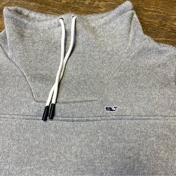 Vineyard Vines Womens Medium Gray Mock Cowl Neck Pullover Fleece Sweatshirt - Picture 2 of 10
